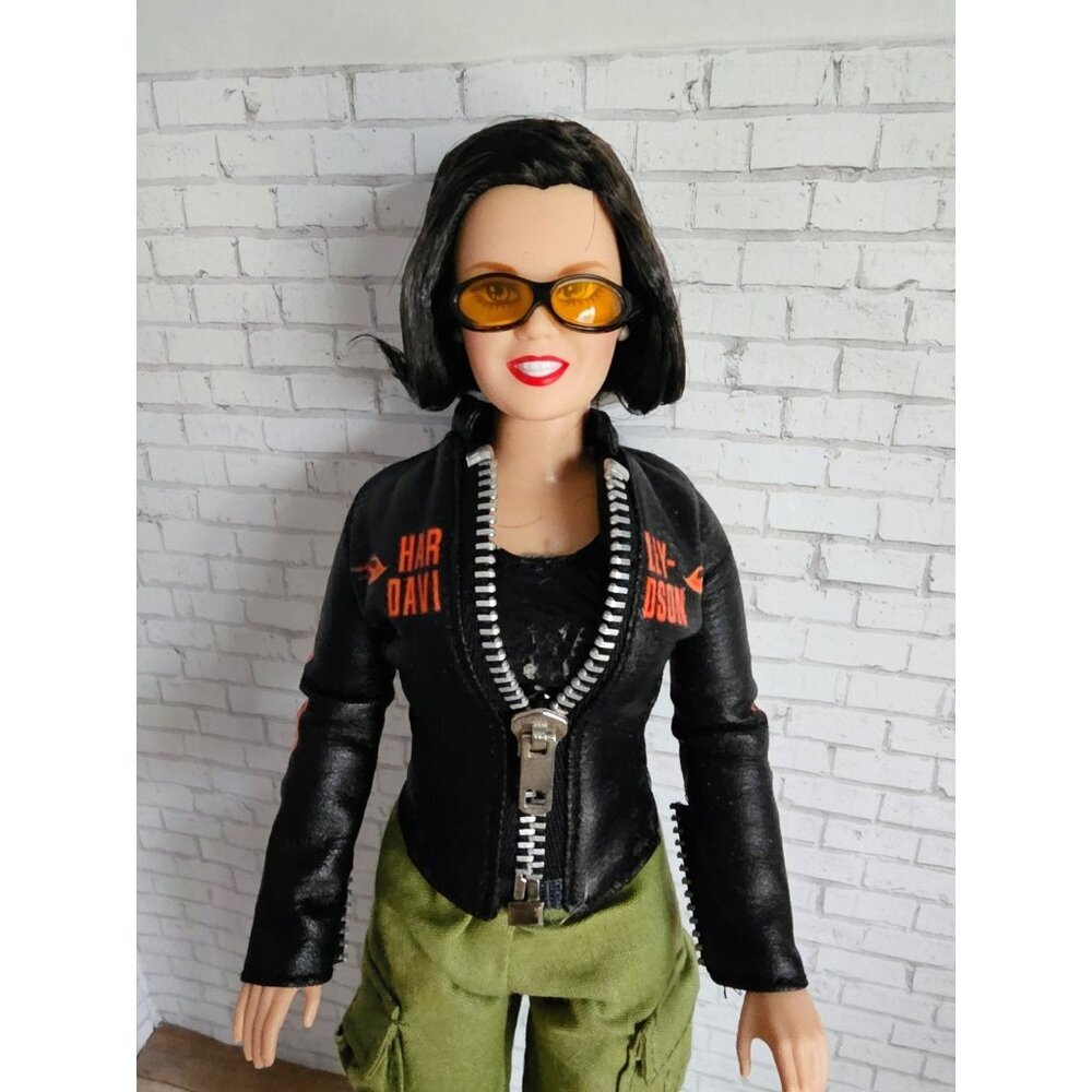 Custom Harley Davidson Rosie O’Donnell Doll Black Jacket Cargo Pants OOAK PLAY